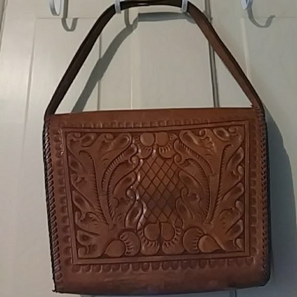🎆Vintage Hand Tooled Leather Purse - Picture 2 of 8